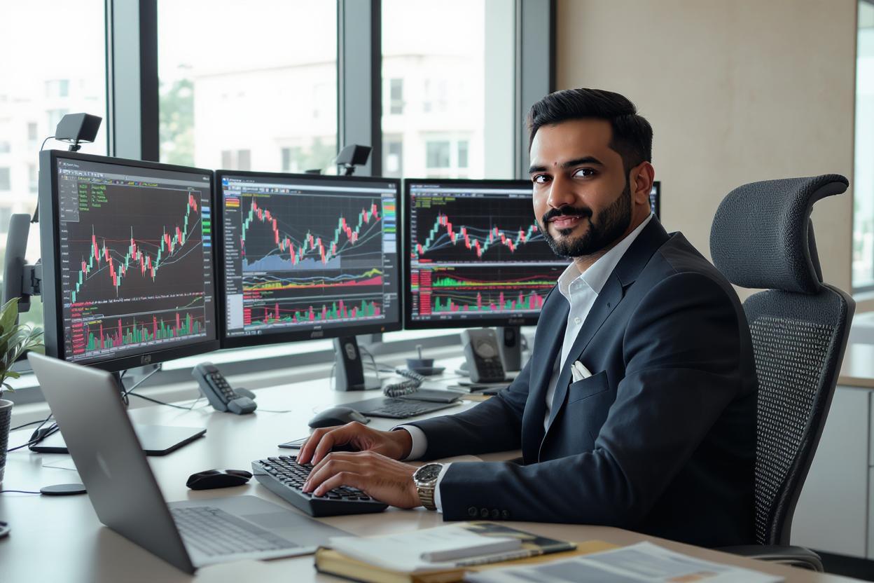 Indian forex trader practicing emotional control while trading currency markets